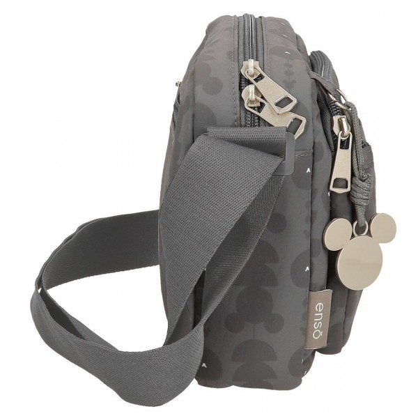 Geanta de umar Zenia Mickey cu 2 compartimente 7x18x25 cm