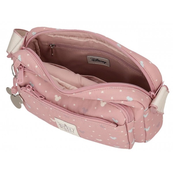 Geanta de umar Luma Mickey cu 2 compartimente 7x18x25 cm