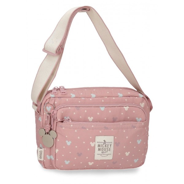 Geanta de umar Luma Mickey cu 2 compartimente 7x18x25 cm