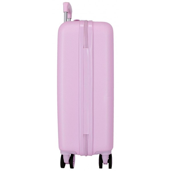 Troler copii Kuromi Retro Pop ABS, 4 roti, valiza mica, lila, 55x38x20 cm