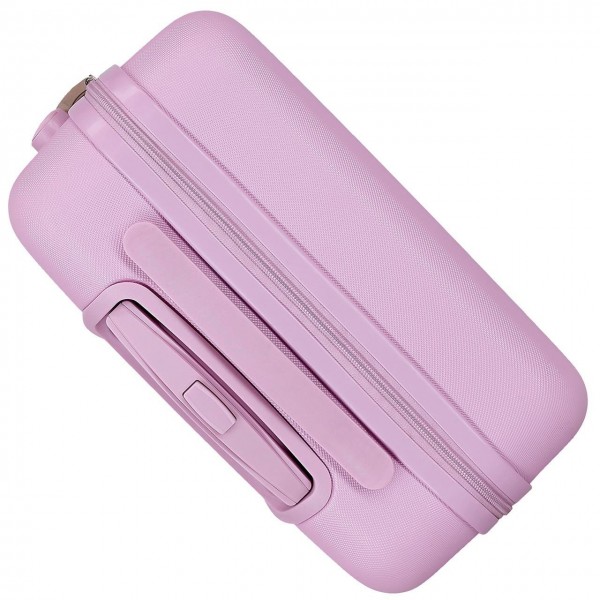 Troler copii Kuromi Retro Pop ABS, 4 roti, valiza mica, lila, 55x38x20 cm