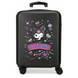 Troler copii Kuromi Retro Pop ABS, 4 roti, valiza mica, negru, 55x38x20 cm