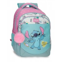 Ghiozdan scoala Stitch Little Destruction adaptabil 3 compartimente, buzunare laptop/tableta 14x42x28 cm