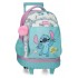 Ghiozdan troler detasabil Stitch Little Destruction 2 compartimente, 2 roti 21x45x32 cm