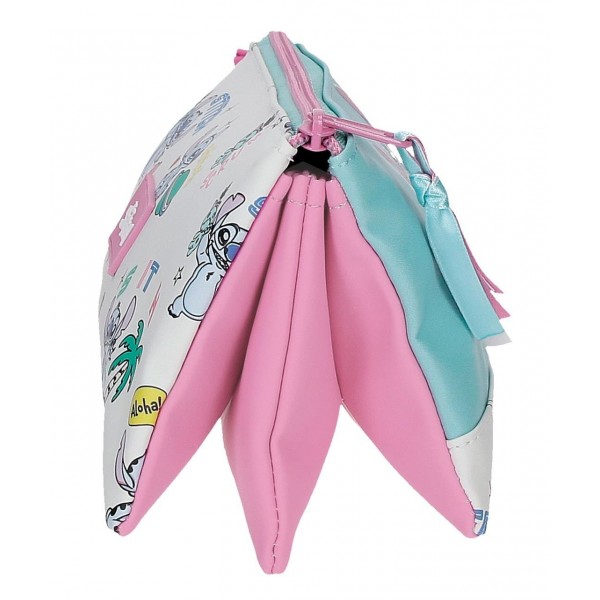 Penar scoala Stitch Little Destruction 3 compartimente 5x12x22 cm