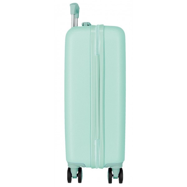 Troler cabina Dino Webs ABS, 4 roti, albastru turcoaz, 38x55x20 cm