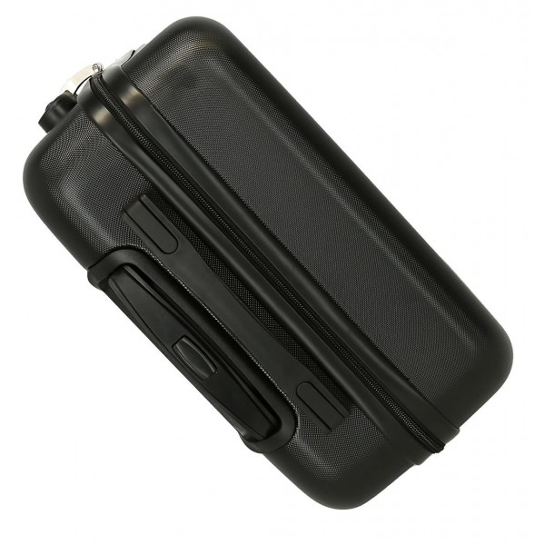 Troler copii Kuromi Fortune ABS, 4 roti, valiza mica, negru, 55x38x20 cm