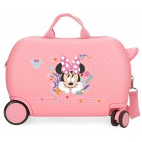 Valiza copii ride-on Minnie Happy To Be Me, ABS roz 31x45x20 cm