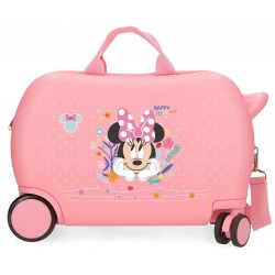 Valiza copii ride-on Minnie Happy To Be Me, ABS roz 31x45x20 cm