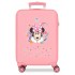 Troler cabina Minnie Happy To Be Me ABS, 4 roti, roz, 38x55x20 cm