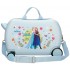 Valiza copii ride-on Frozen Forever ABS, 4 roti, albastru deschis, 45x31x20 cm