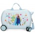 Valiza copii ride-on Frozen Forever ABS, 4 roti, albastru deschis, 45x31x20 cm