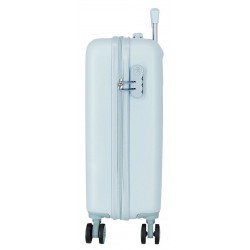 Troler cabina Frozen Forever ABS, 4 roti, albastru deschis, 38x55x20 cm