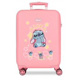 Troler cabina copii Stitch You Me, ABS roz 55x38x20 cm