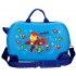 Valiza copii ride-on Iron Friends ABS, 4 roti, albastru, 45x31x20 cm