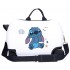 Valiza copii ride-on Stitch Exited ABS 4 roti alba 45x31x20 cm