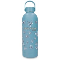Sticla termo 500 ml Pepe Jeans Olivia din otel inoxidabil bleu 7.4x23.5x7.4 cm