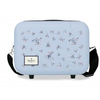 Geanta cosmetice Pepe Jeans Olivia, ABS, adaptabila bleu 25x21x15 cm