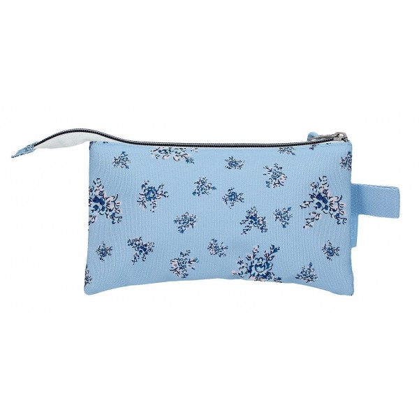 Penar fete Pepe Jeans Olivia 3 compartimente bleu 22x12x5 cm