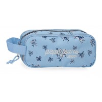 Penar fete Pepe Jeans Olivia 3 compartimente bleu 22x10x9 cm