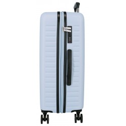 Troler mediu Pepe Jeans Olivia ABS, extensibil, 4 roti, bleu 48x68x27 cm