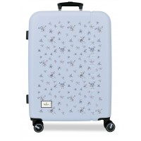 Troler mediu Pepe Jeans Olivia ABS, extensibil, 4 roti, bleu 48x68x27 cm