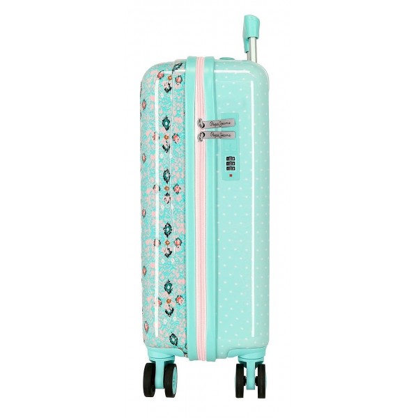 Troler cabina Pepe Jeans Sun ABS verde turcoaz 38x55x20 cm