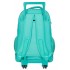 Rucsac troler detasabil Pepe Jeans Sun, 2 compartimente, 2 roti, verde turcoaz 32x43x21 cm