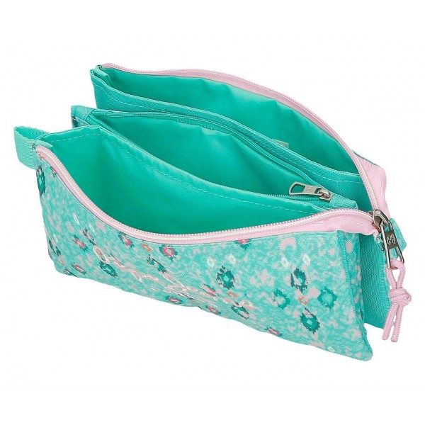 Penar Pepe Jeans Sun verde turcoaz, 3 compartimente 5x12x22 cm