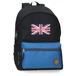 Rucsac Pepe Jeans Henry compartiment laptop, negru adaptabil 17.5x44x31 cm
