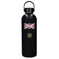 Sticla termo 500 ml Pepe Jeans Henry din otel inoxidabil neagra 7.4x23.5x7.4 cm