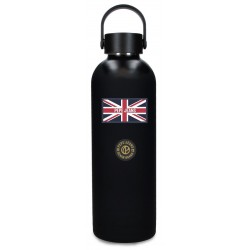 Sticla termo 500 ml Pepe Jeans Henry din otel inoxidabil neagra 7.4x23.5x7.4 cm