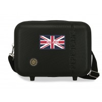 Geanta cosmetice Pepe Jeans Henry, ABS, adaptabila neagra  25x21x15 cm