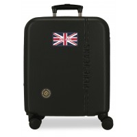 Troler cabina Pepe Jeans Henry, ABS, extensibil, negru, 40x55x20 cm