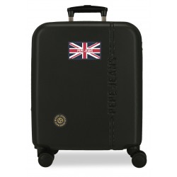 Troler cabina Pepe Jeans Henry, ABS, extensibil, negru, 40x55x20 cm