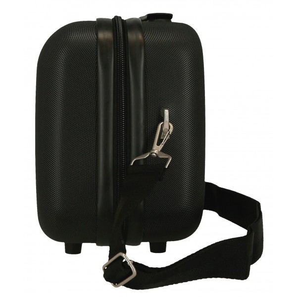 Geanta cosmetice Pepe Jeans Aris, ABS, adaptabila neagra 25x21x15 cm