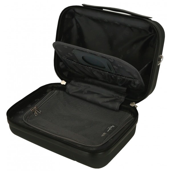 Geanta cosmetice Pepe Jeans Aris, ABS, adaptabila neagra 25x21x15 cm