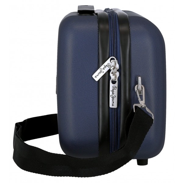 Geanta cosmetice Pepe Jeans Aris, ABS, adaptabila bleumarin 25x21x15 cm