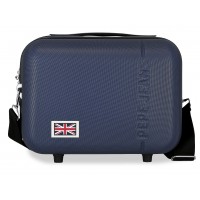 Geanta cosmetice Pepe Jeans Aris, ABS, adaptabila bleumarin 25x21x15 cm