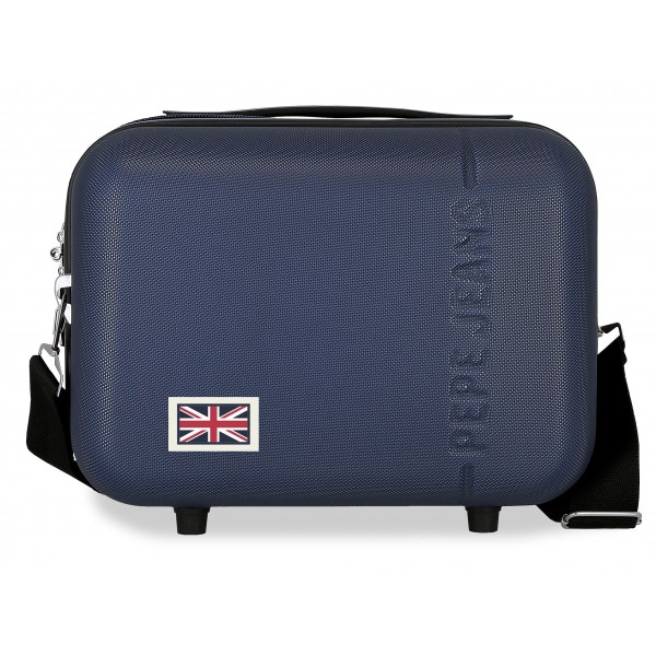 Geanta cosmetice Pepe Jeans Aris, ABS, adaptabila bleumarin 25x21x15 cm