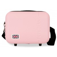 Geanta cosmetice Pepe Jeans Aris, ABS, adaptabila roz 25x21x15 cm