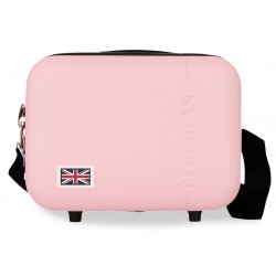 Geanta cosmetice Pepe Jeans Aris, ABS, adaptabila roz 25x21x15 cm
