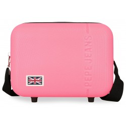 Geanta cosmetice Pepe Jeans Aris, ABS, adaptabila fucsia 25x21x15 cm