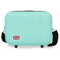 Geanta cosmetice Pepe Jeans Aris, ABS, adaptabila turcoaz 25x21x15 cm