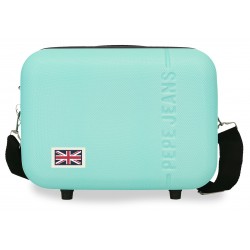 Geanta cosmetice Pepe Jeans Aris, ABS, adaptabila turcoaz 25x21x15 cm