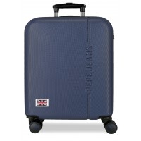Troler cabina Pepe Jeans Aris, ABS, extensibil, bleumarin, 55x40x20 cm