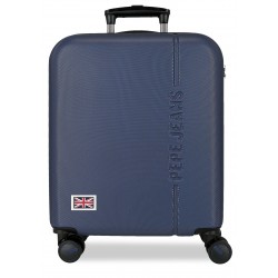 Troler cabina Pepe Jeans Aris, ABS, extensibil, bleumarin, 55x40x20 cm