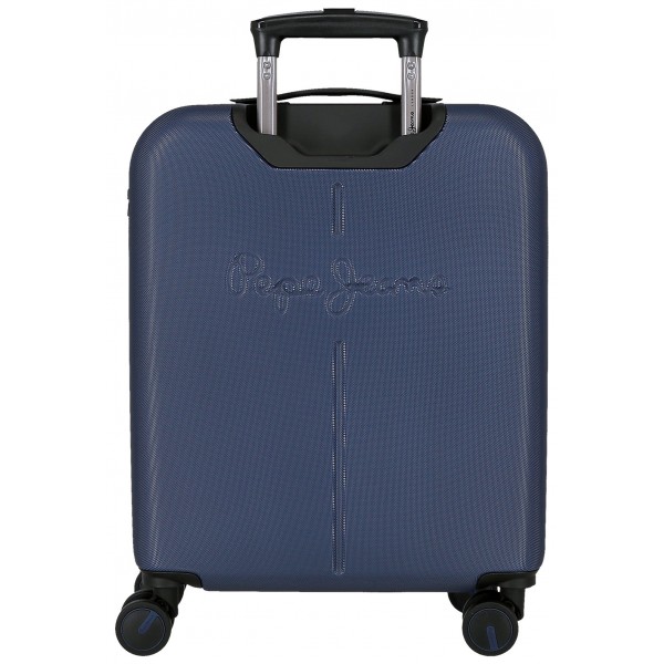 Troler cabina Pepe Jeans Aris, ABS, extensibil, bleumarin, 55x40x20 cm