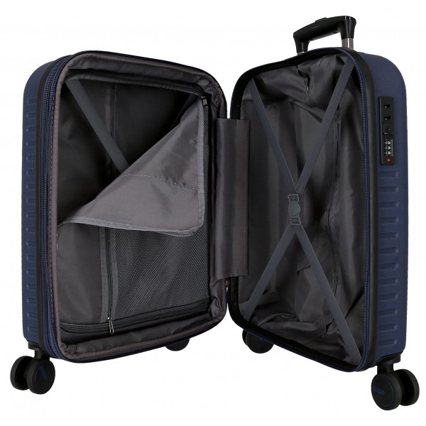 Troler cabina Pepe Jeans Aris, ABS, extensibil, bleumarin, 55x40x20 cm