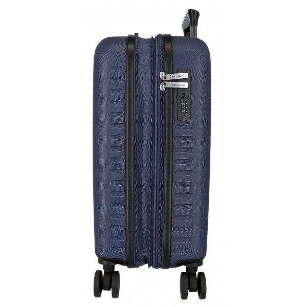 Troler cabina Pepe Jeans Aris, ABS, extensibil, bleumarin, 55x40x20 cm